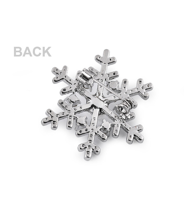 BROCHE FLOCON DE NEIGE AVEC PERLE