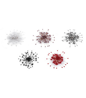 BROCHE ARTISANALE AVEC PERLES DE VERRE