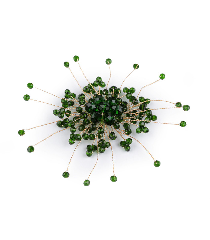 BROCHE ARTISANALE AVEC PERLES DE VERRE