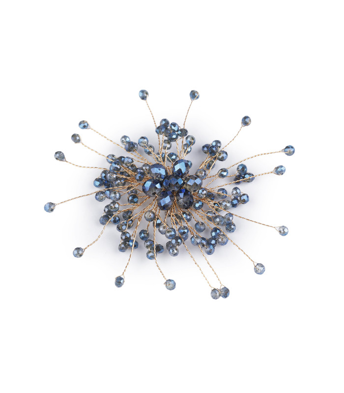 BROCHE ARTISANALE AVEC PERLES DE VERRE