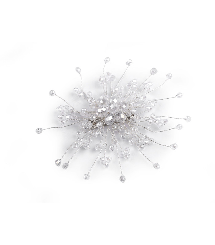 BROCHE ARTISANALE AVEC PERLES DE VERRE