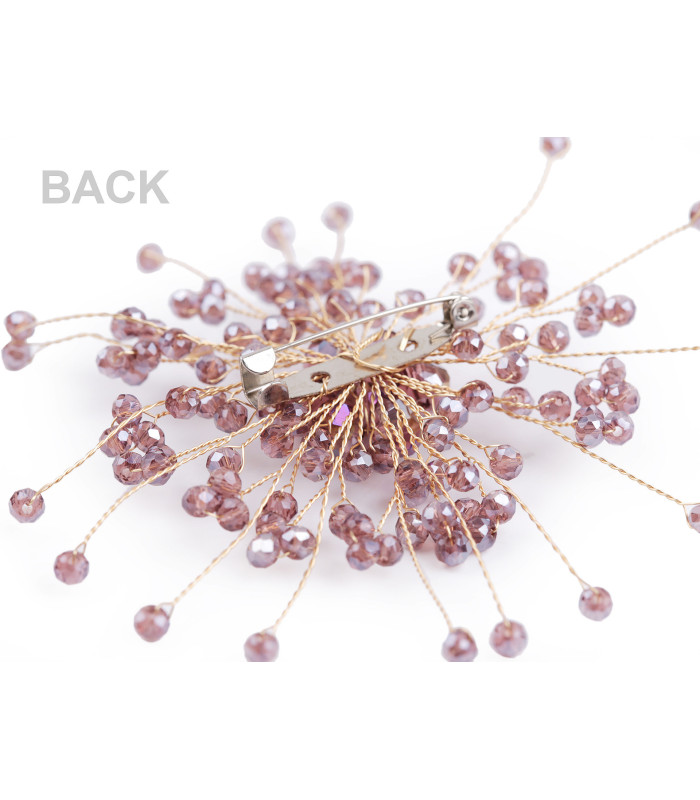 BROCHE ARTISANALE AVEC PERLES DE VERRE