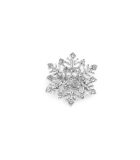 BROCHE FLOCON DE NEIGE AVEC STRASS