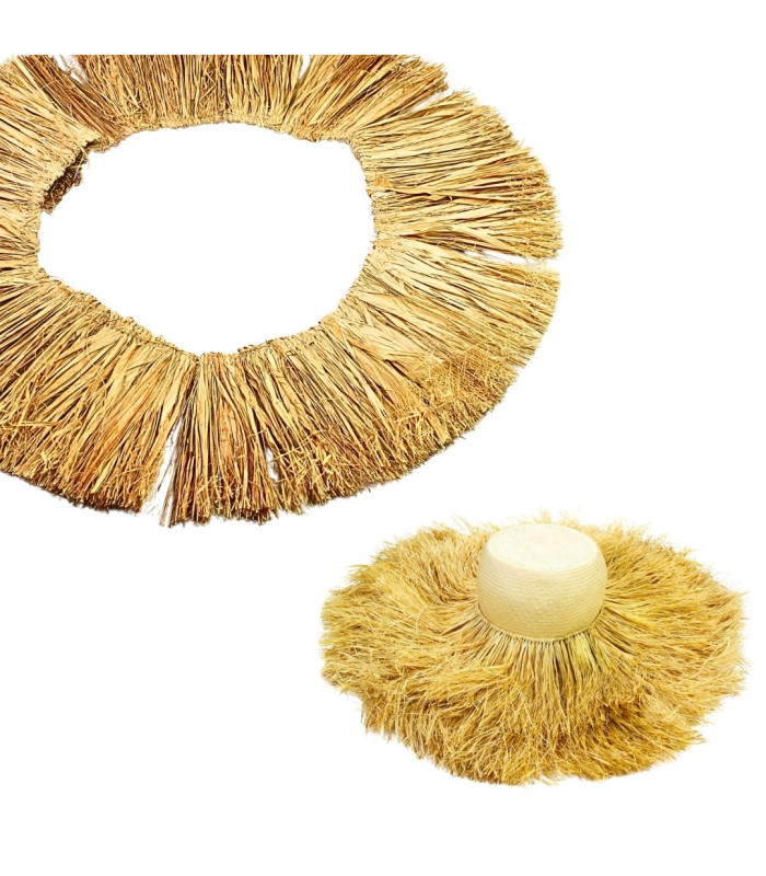 FRANGES EN RAFFIA 100% NATUREL - 15CM X 1M