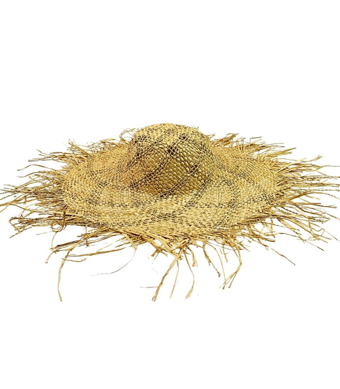 CAPELINE 100 % RAFFIA AVEC FINITION CORDAGE