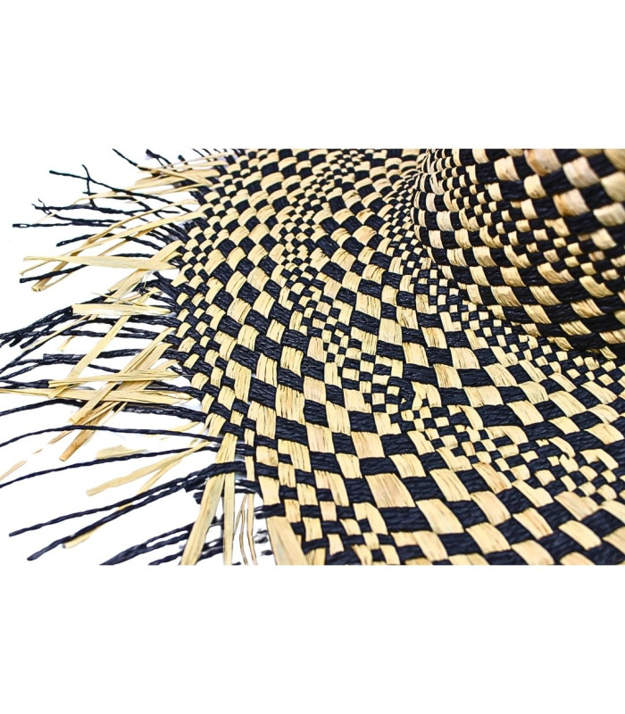 CAPELINE EN RAFIA 100 % ET FIBRE DE PAPIER TORSADÉE