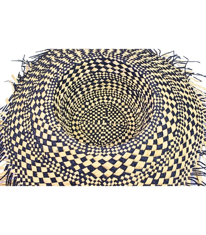 CAPELINE EN RAFIA 100 % ET FIBRE DE PAPIER TORSADÉE