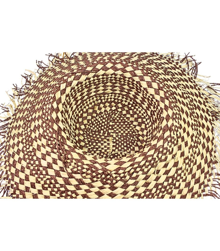 CAPELINE EN RAFIA 100 % ET FIBRE DE PAPIER TORSADÉE