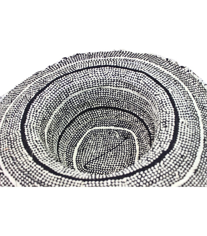 CAPELINE EN FIBRE DE PAPIER BICOLORE AVEC FINITION À FRANGES