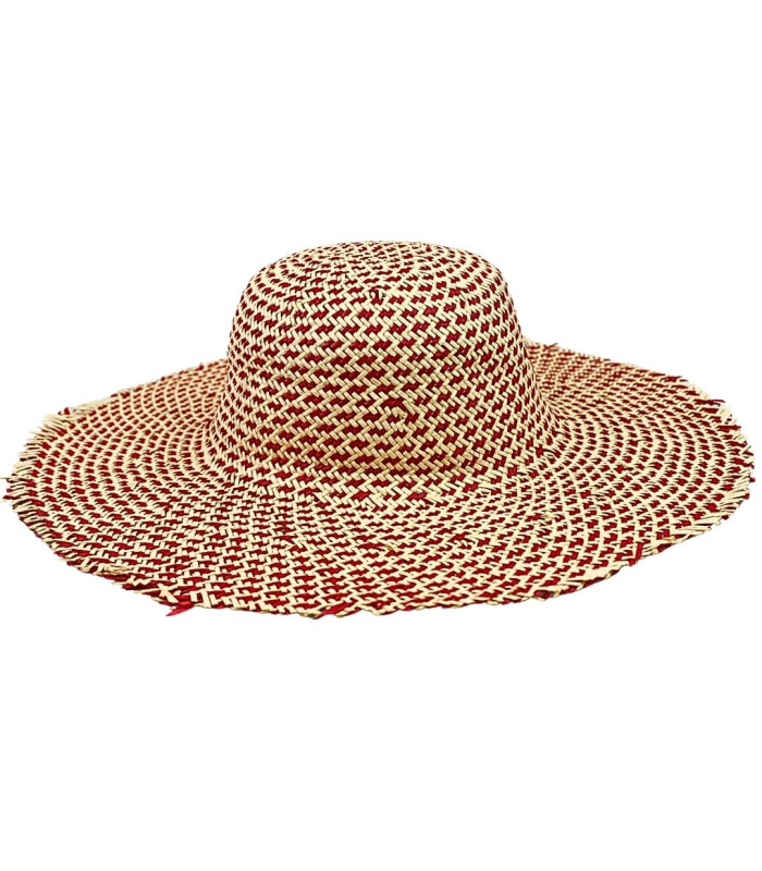 CAPELINE EN FIBRE DE PAPIER AVEC FINITION FRANGÉE