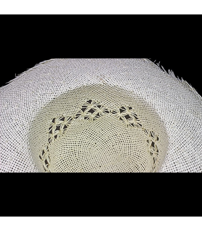 CAPELINE EN FIBRE DE PAPIER AVEC FINITION À FRANGES