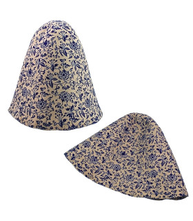 CÔNE EN FEUTRE IMPRIMÉ FLORAL – LAINE MÉRINOS 100%