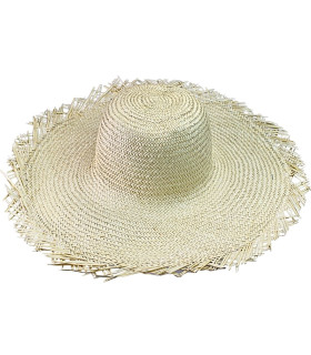 CAPELINE EN FEUILLES DE PALMIER TRESSÉES