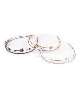 TIARA À DOUBLE RANGÉE DE STRASS