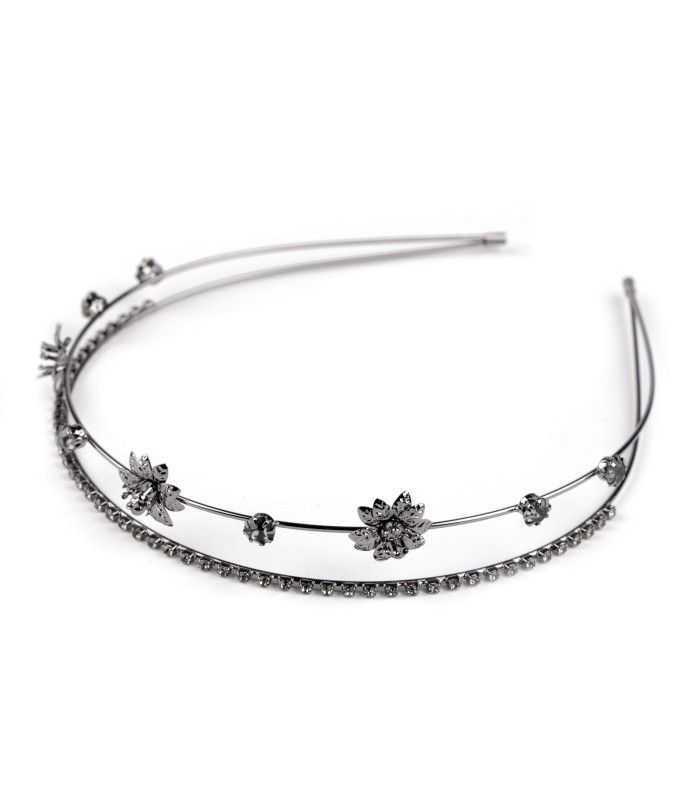 TIARA À DOUBLE RANGÉE DE STRASS