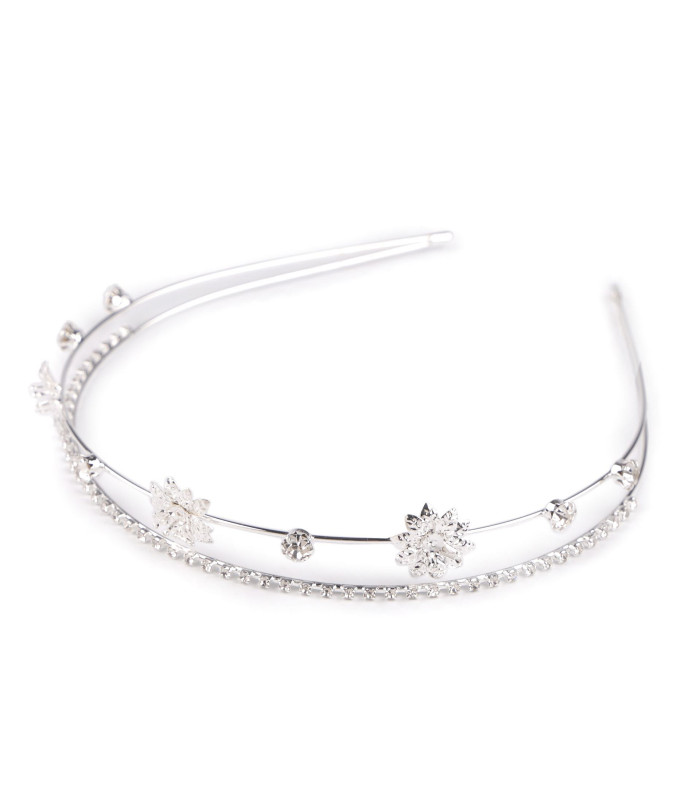TIARA À DOUBLE RANGÉE DE STRASS