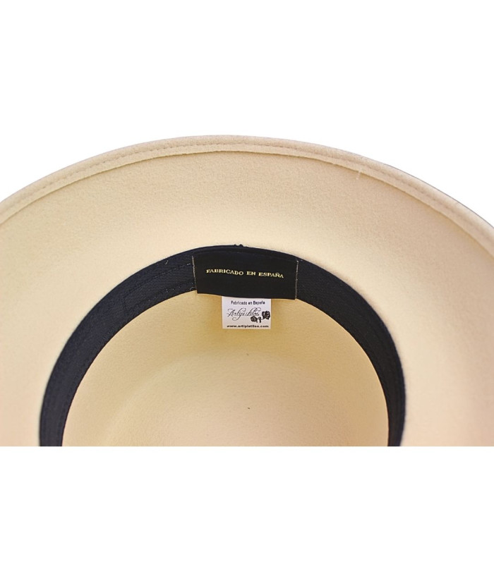 CHAPEAU/PAMELA EN FEUTRE 100% LAINE – AJUSTABLE ET INDÉFORMABLE