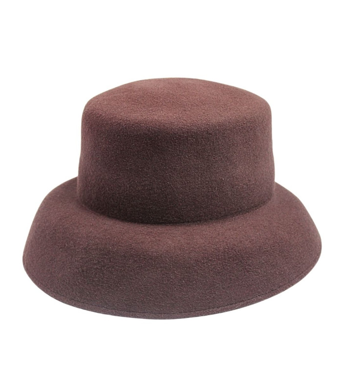 CHAPEAU/PAMELA EN FEUTRE 100% LAINE – AJUSTABLE ET INDÉFORMABLE