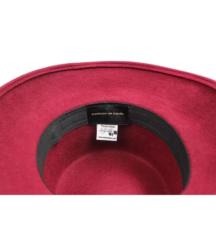 CHAPEAU/PAMELA EN FEUTRE 100% LAINE – AJUSTABLE ET INDÉFORMABLE