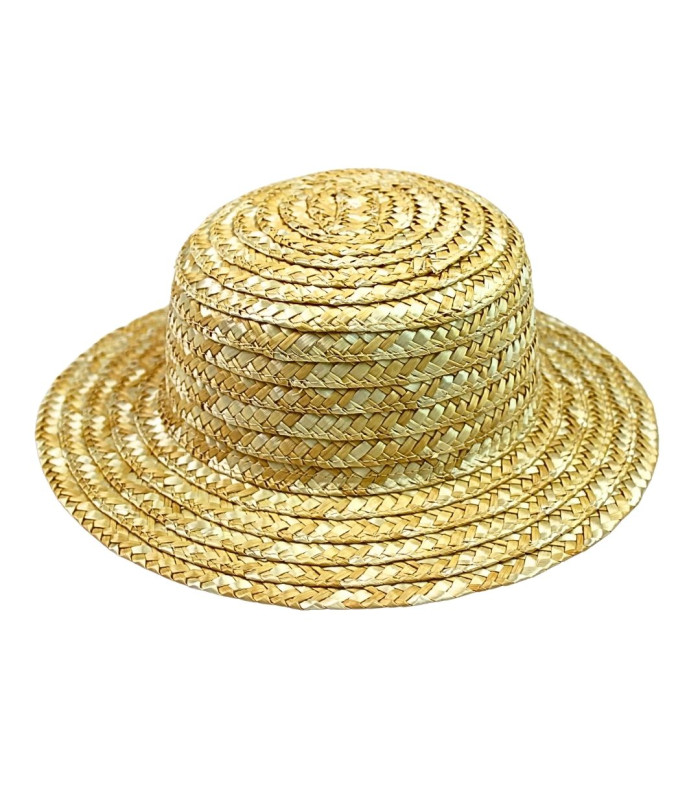 Canotier Enfant en Paille Tressée Naturelle - 5 Tailles