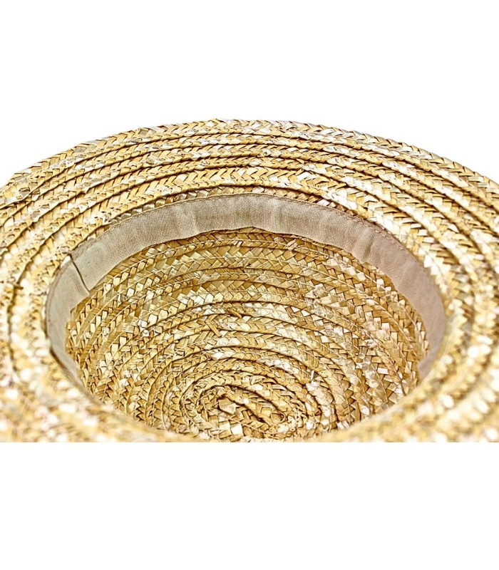 Canotier Enfant en Paille Tressée Naturelle - 5 Tailles