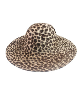 CAPELINE EN FOURRURE DE LAPIN 100 % – IMPRIMÉ LÉOPARD