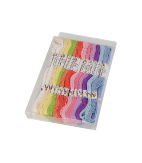 FIL À BRODER COTON MOULINÉ – SET DE 36 PCS – 8 M