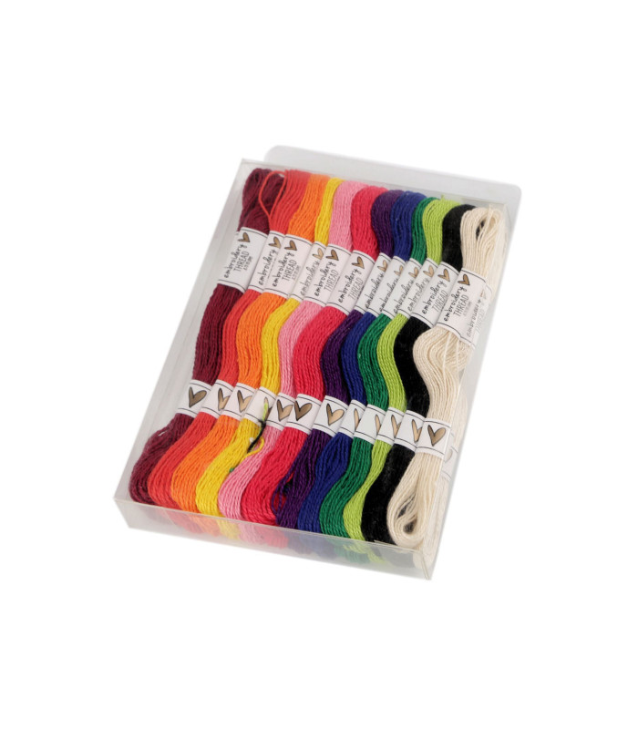 FIL À BRODER COTON MOULINÉ – SET DE 36 PCS – 8 M