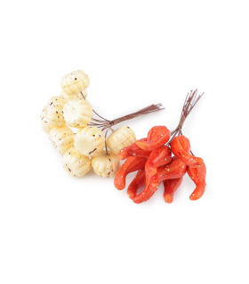 PISTILS EN FORME DE CITROUILLES ARTIFICIELLES AVEC FIL – LOT DE 10 PCS