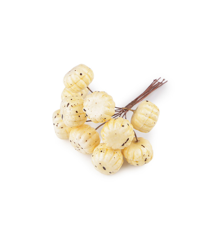 PISTILS EN FORME DE CITROUILLES ARTIFICIELLES AVEC FIL – LOT DE 10 PCS