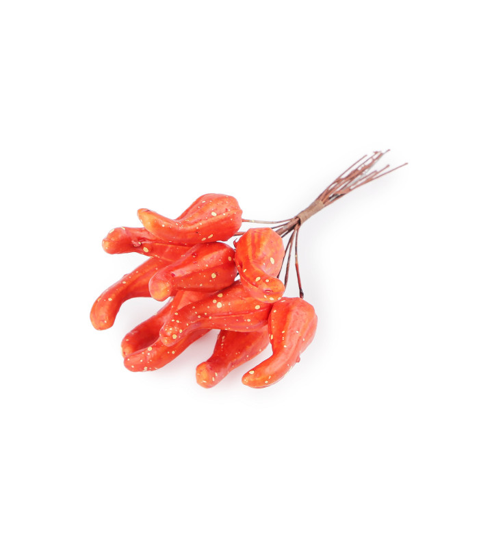 PISTILS EN FORME DE CITROUILLES ARTIFICIELLES AVEC FIL – LOT DE 10 PCS