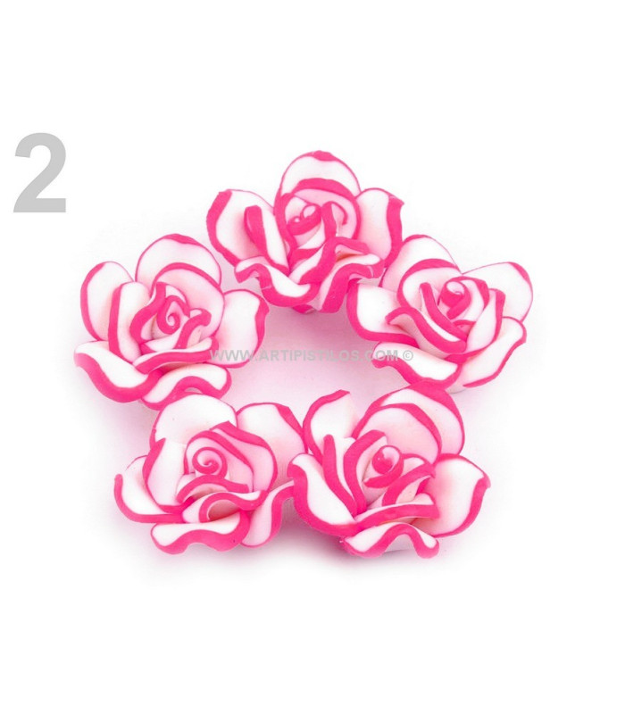 FLEUR DE FIMO 20 MM.