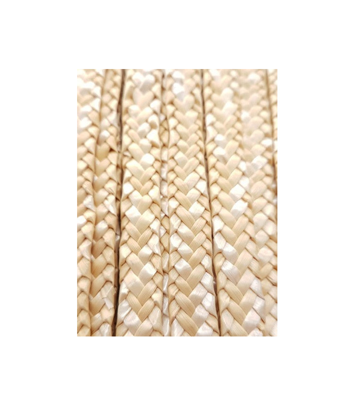 ÉCHEVEAU DE RUBAN EN PAILLE NATURELLE TRESSÉE 10mm x 45m "METROPOLITAN"