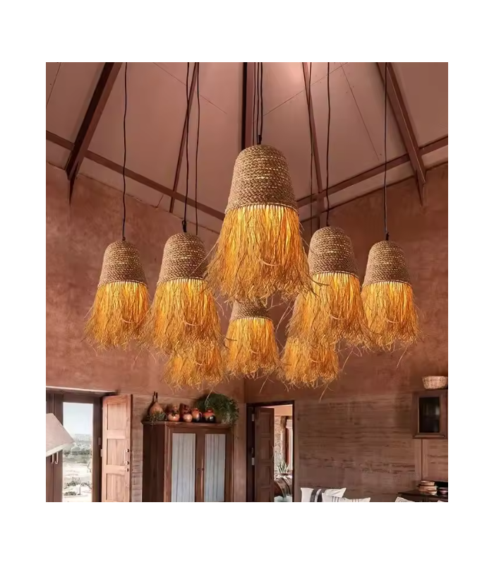 FRANGES EN RAFIA 100% NATURELLE - 8CM X 1M