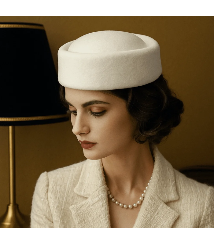 Base Pillbox en feutre de laine – Style classique