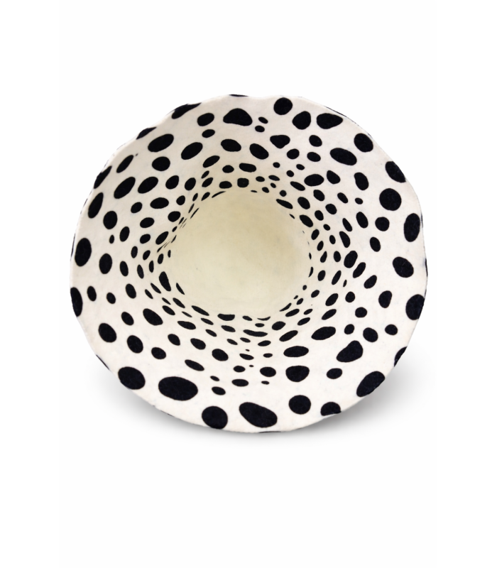 Cône en feutre imprimé 100g – Laine mérinos 100 %