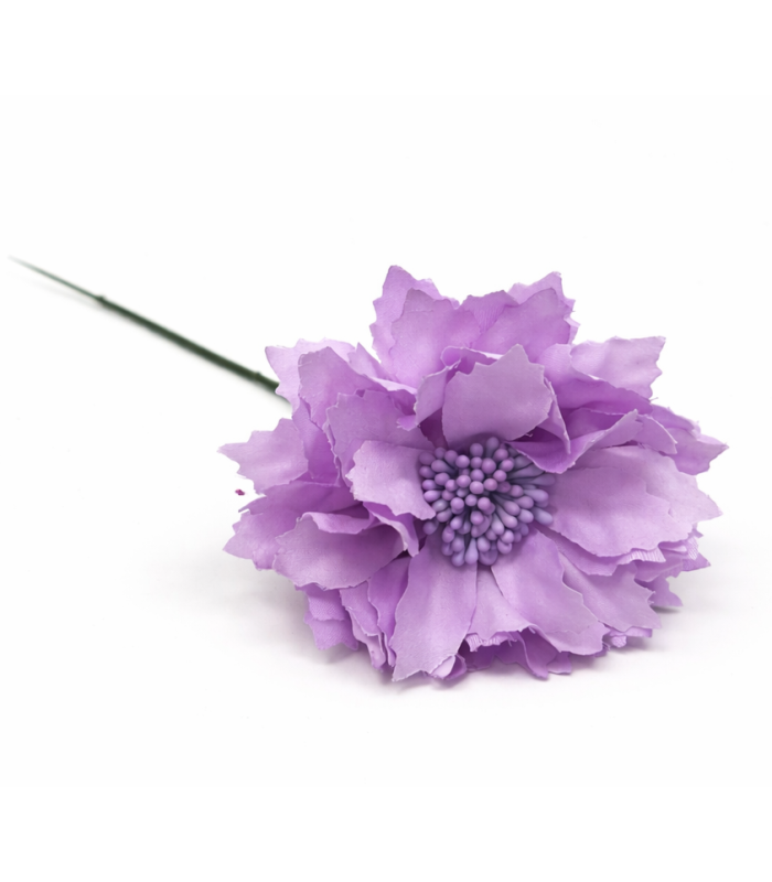 Mini dahlia en tissu synthétique avec pistils