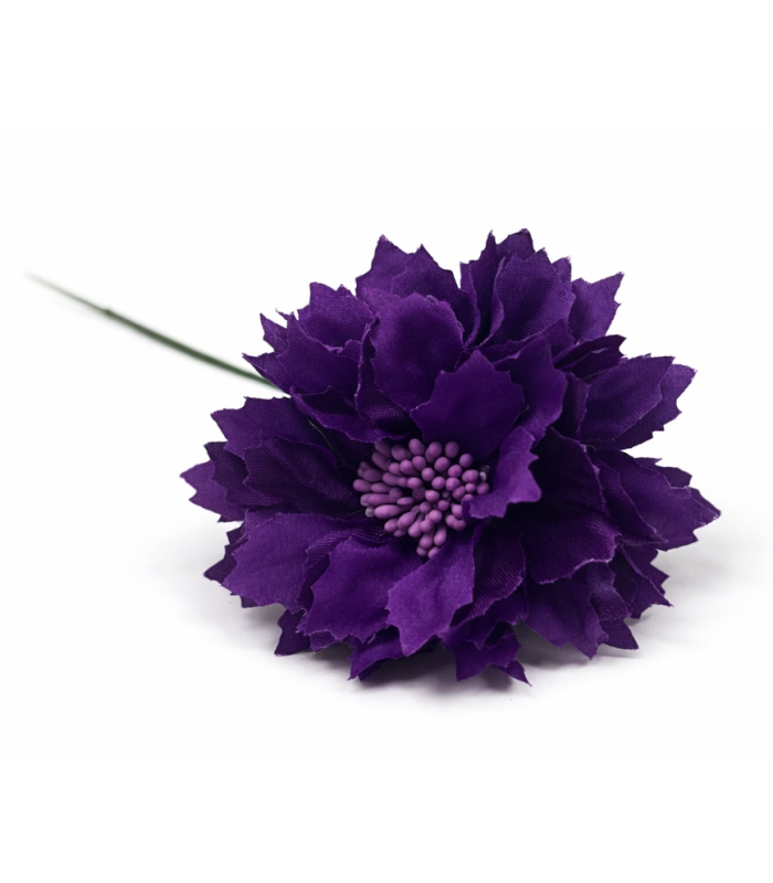 Mini dahlia en tissu synthétique avec pistils