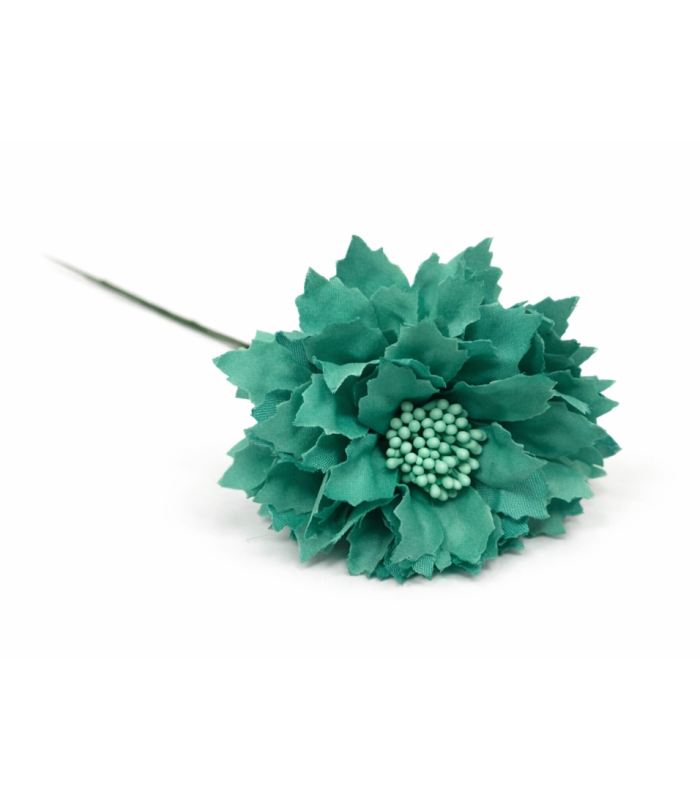 Mini dahlia en tissu synthétique avec pistils