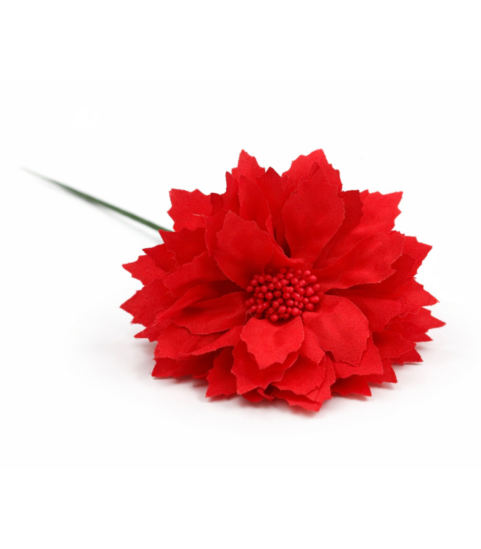 Mini dahlia en tissu synthétique avec pistils