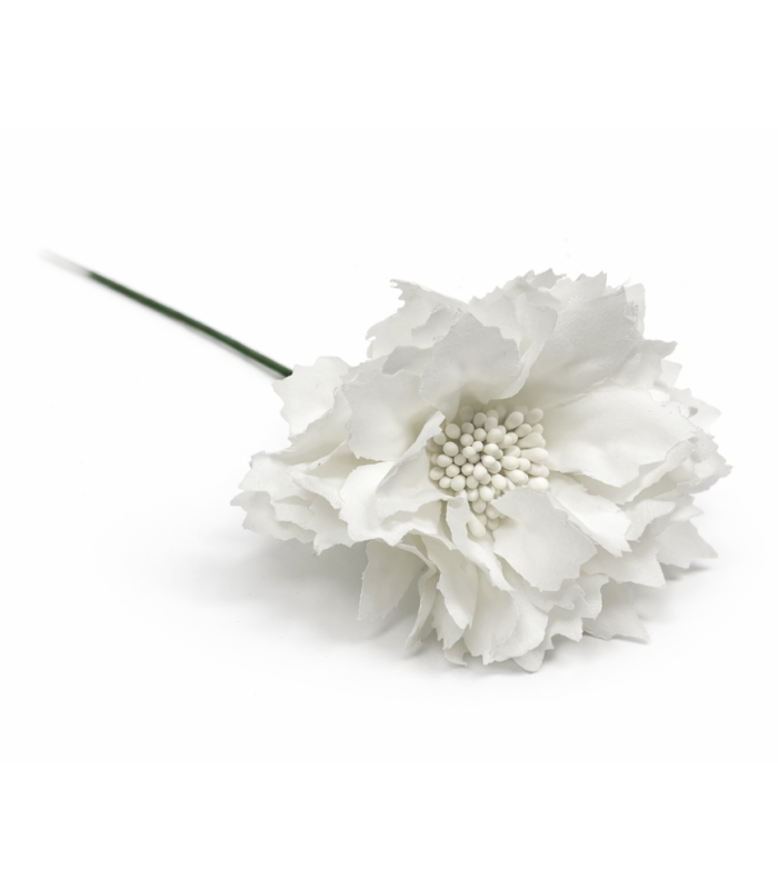 Mini dahlia en tissu synthétique avec pistils