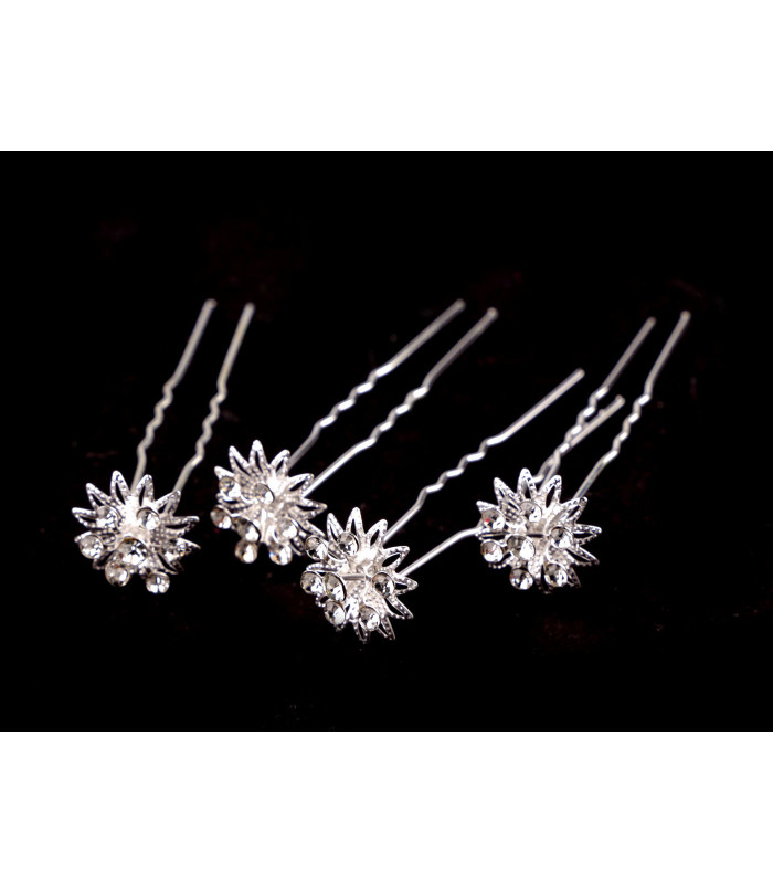 Épingle à Cheveux Fleur en Strass