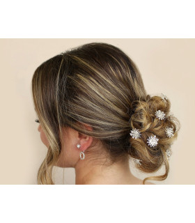 Épingle à Cheveux Fleur en Strass