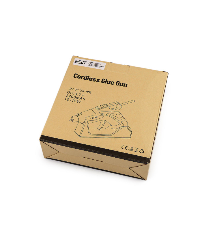 Pistolet à colle thermofusible sans fil avec base de charge USB – Ø 7 mm