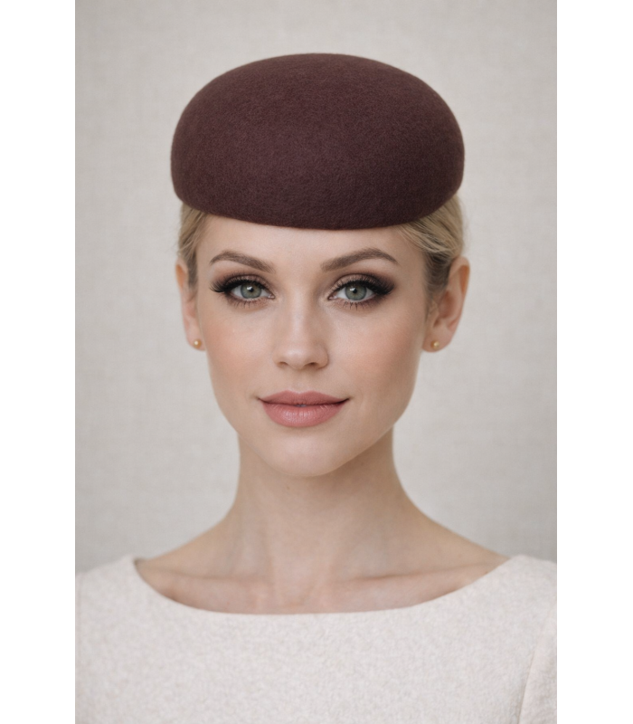 Base Pillbox en Feutre de Laine Mérinos 100% avec Bande Auto-Ajustable – Fabriquée en Espagne