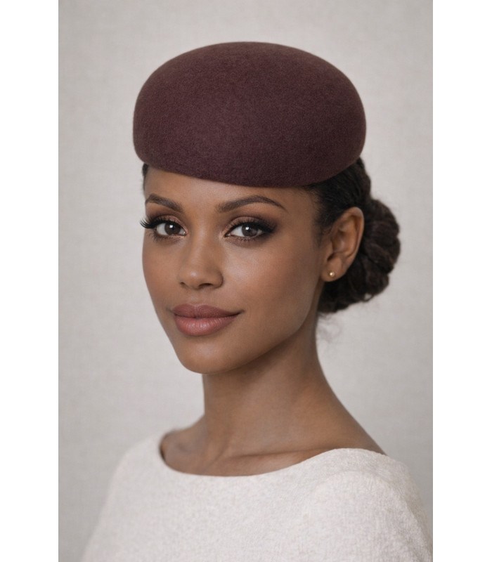 Base Pillbox en Feutre de Laine Mérinos 100% avec Bande Auto-Ajustable – Fabriquée en Espagne