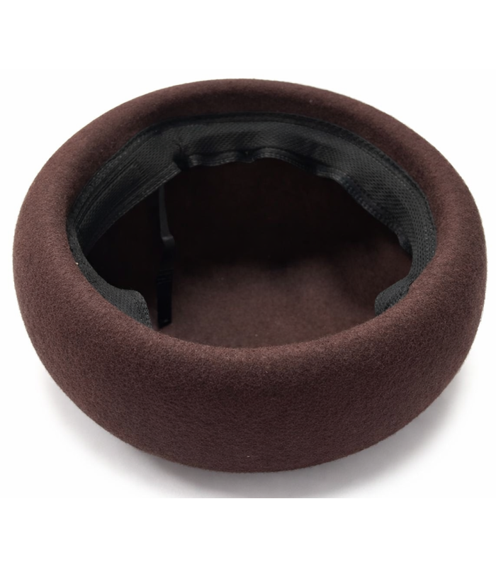 Base Pillbox en Feutre de Laine Mérinos 100% avec Bande Auto-Ajustable – Fabriquée en Espagne