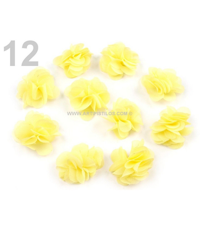 PETIT FLEUR 15 MM. TISSU 100 % POLIESTER