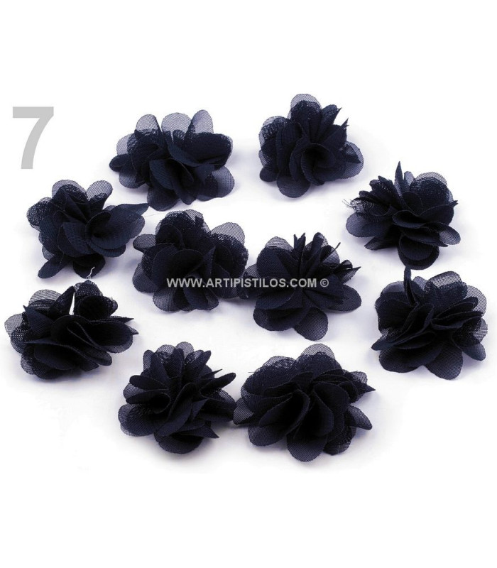PETIT FLEUR 15 MM. TISSU 100 % POLIESTER