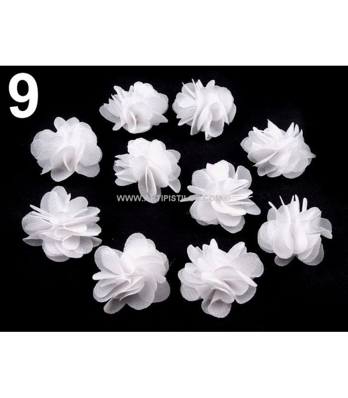 PETIT FLEUR 15 MM. TISSU 100 % POLIESTER